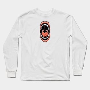 Open Mouth Screaming Long Sleeve T-Shirt